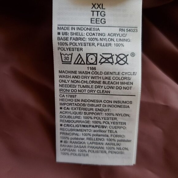 Old Navy Water Resistant Puffer Jacket Maple Brown Women's Sz XXL - Picture 6 of 8